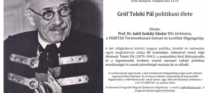 Gróf Teleki Pál politikusi élete Gróf Teleki Pál politikusi élete